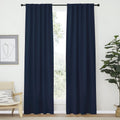 Nicetown Living Room Darkening Curtains - (Navy Color) W42 x L70, Set of 2, Home Decor Room Darkening Thermal Insulated Drapery Panels for…