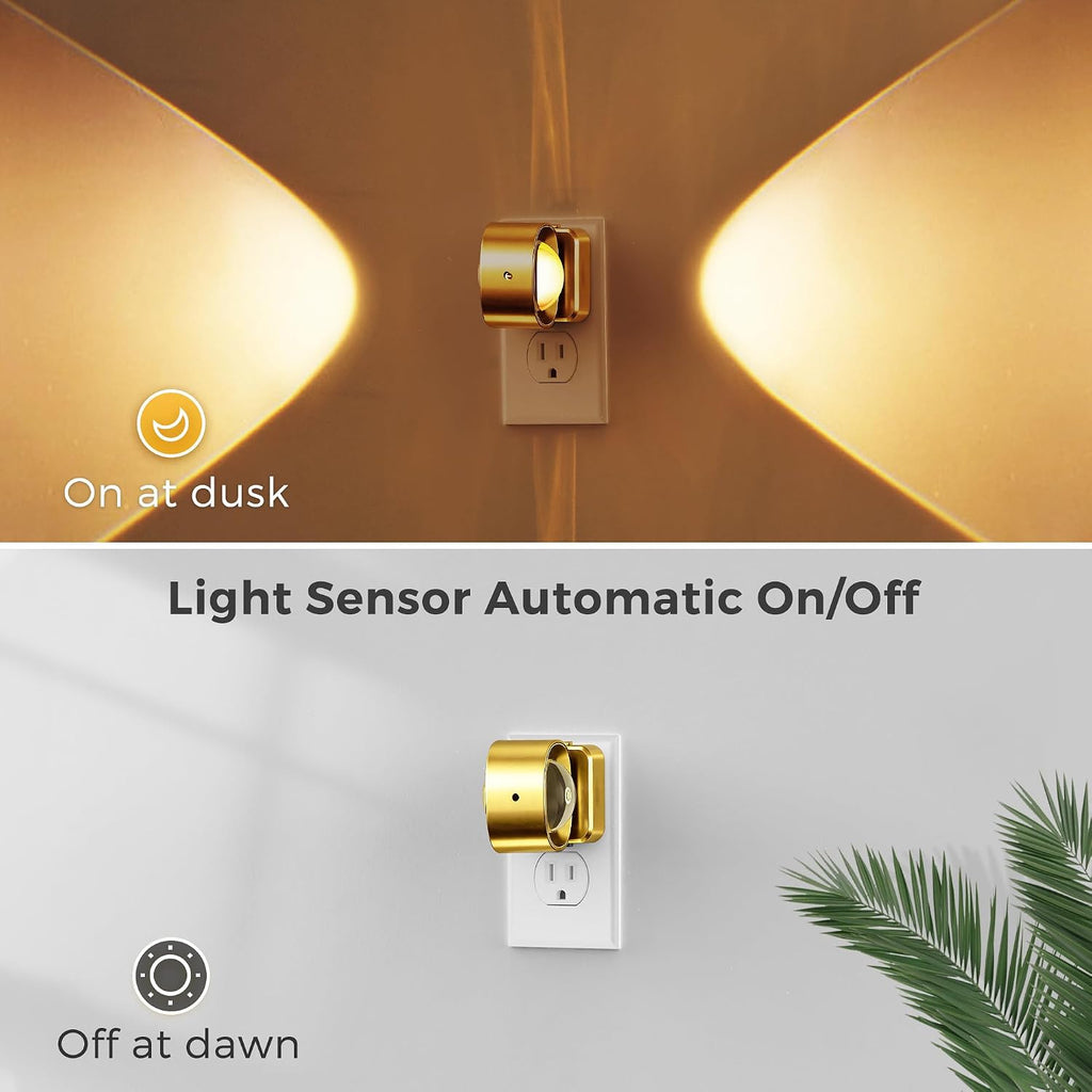 L LOHAS LED Night Light Projector, Night Lights Plug into Wall, Dusk to Dawn Sensor, Rotating Nightlight for Kids, Soft White Swivel…