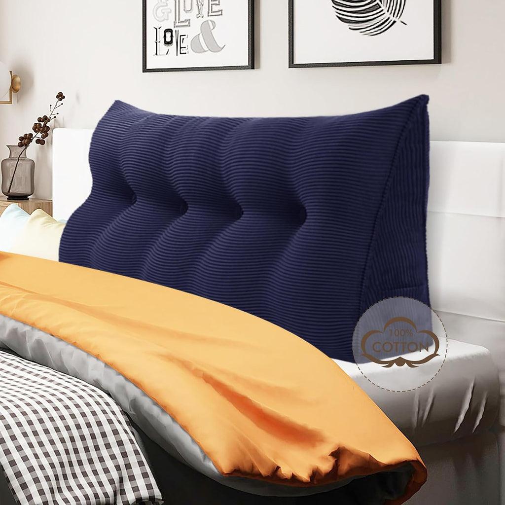 WOWMAX Triangular Headboard Pillow Full Bed Wedge Pillow for Headboard Large Bolster Pillow for Bed Wedge Pillow Headboard Daybed Pillows…
