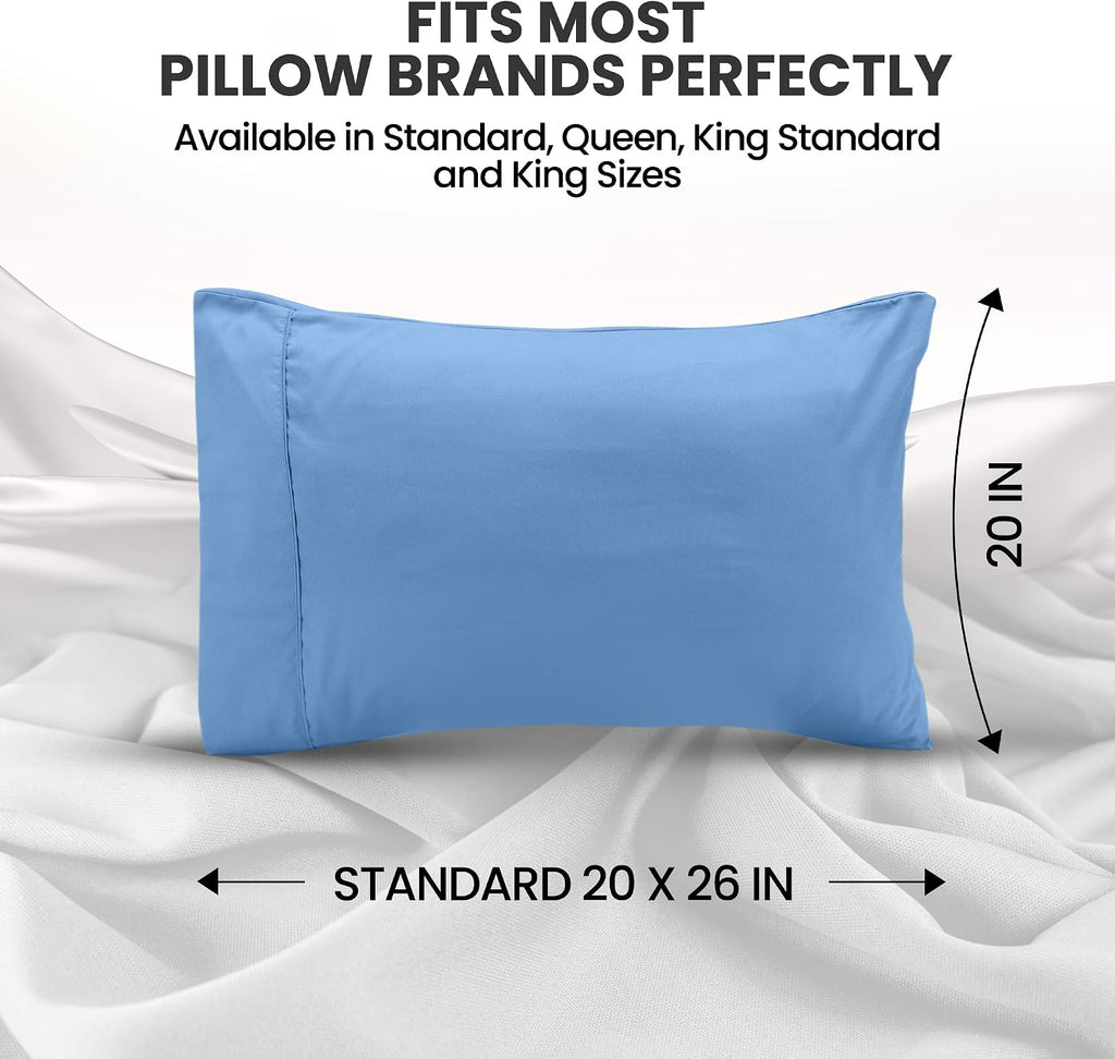 Utopiabedding Utopia Bedding Pillow Cases Standard Size 2-Pack – Soft Brushed Microfiber – Envelope Closure – Perfect for Hospitals, Hotels…