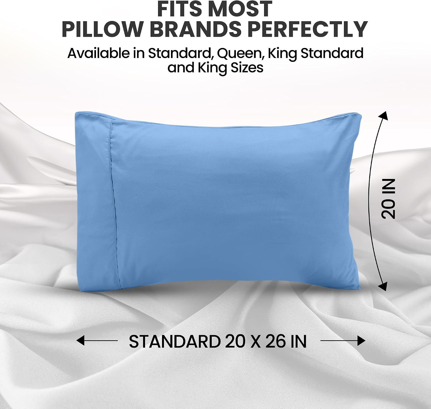 Utopiabedding Utopia Bedding Pillow Cases Standard Size 2-Pack – Soft Brushed Microfiber – Envelope Closure – Perfect for Hospitals, Hotels…