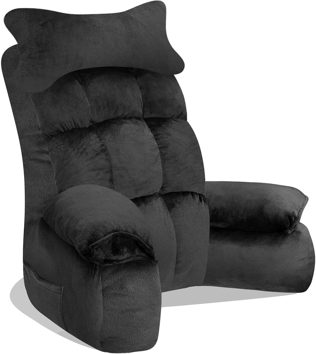 YDCEULARDOH Reading Pillow for Bed Adult – Large Bed Pillow with Arms, Supportive Back Pillow for Sitting Up in Bed for Reading, Watching…