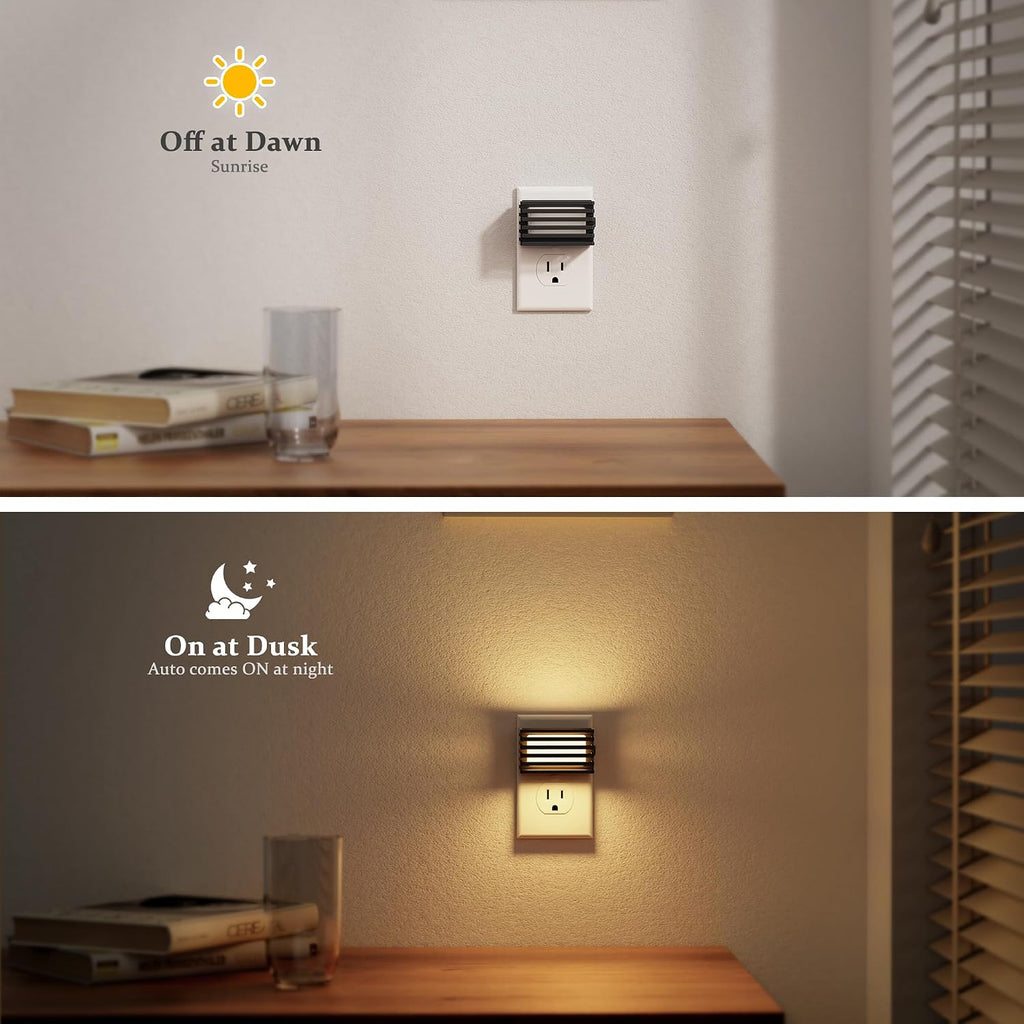 JandCase LED Night Light, [2 Pack] Night Lights Plug into Wall with Dusk to Dawn Sensor, 3 Colors 3000K/5000K/Amber, Plug in Nightlight…