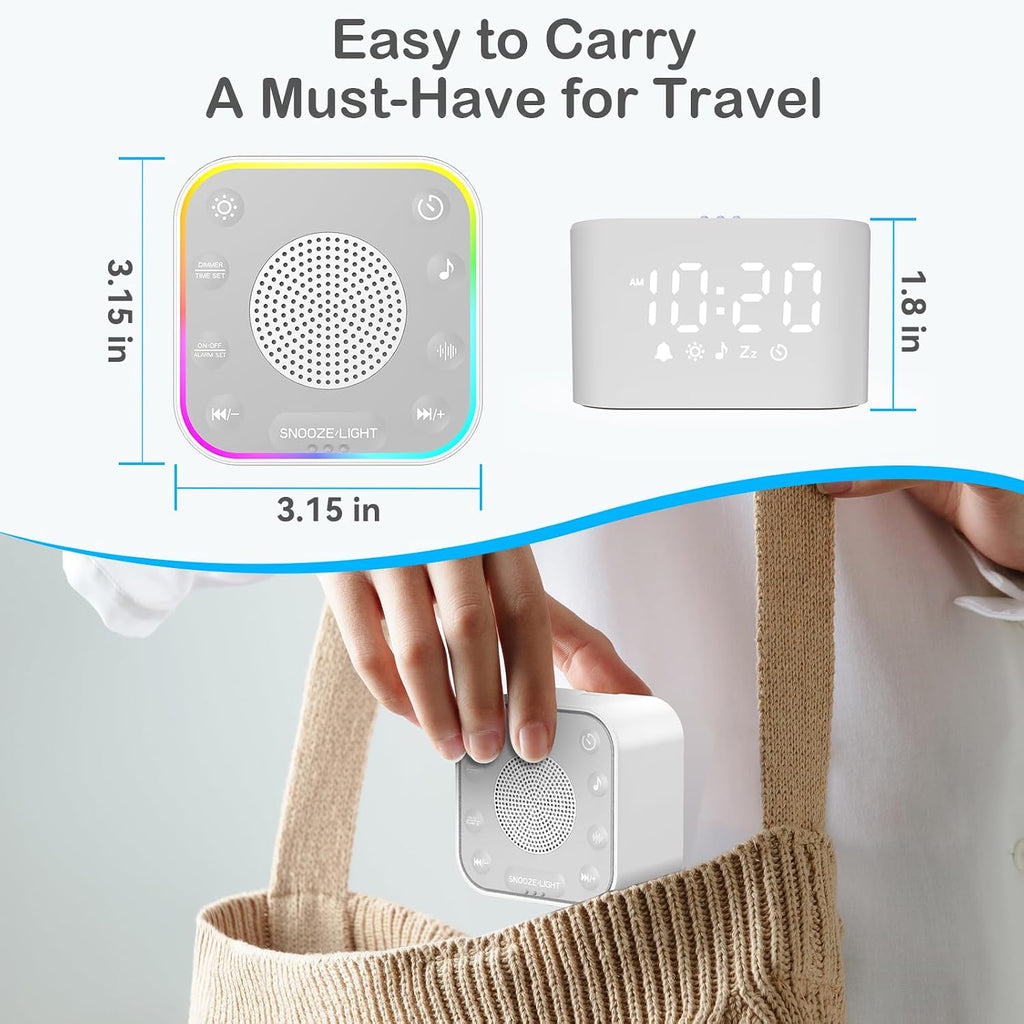 EnjoyNow Wkzay White Noise Sound Machine: 30 Non-Looping Sleep Sound relaxation for Adults - Noise Canceling for Bedroom, Adjustable…