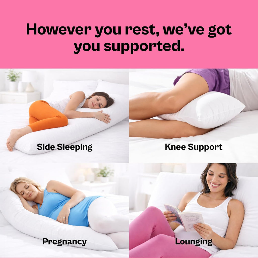 MarshmallooPillow Marshmalloo Body Pillow, Neck and Shoulder Support, Side Sleeper, Pregnant Women Pillow for Longer, & Pain Free Sleep Adj…