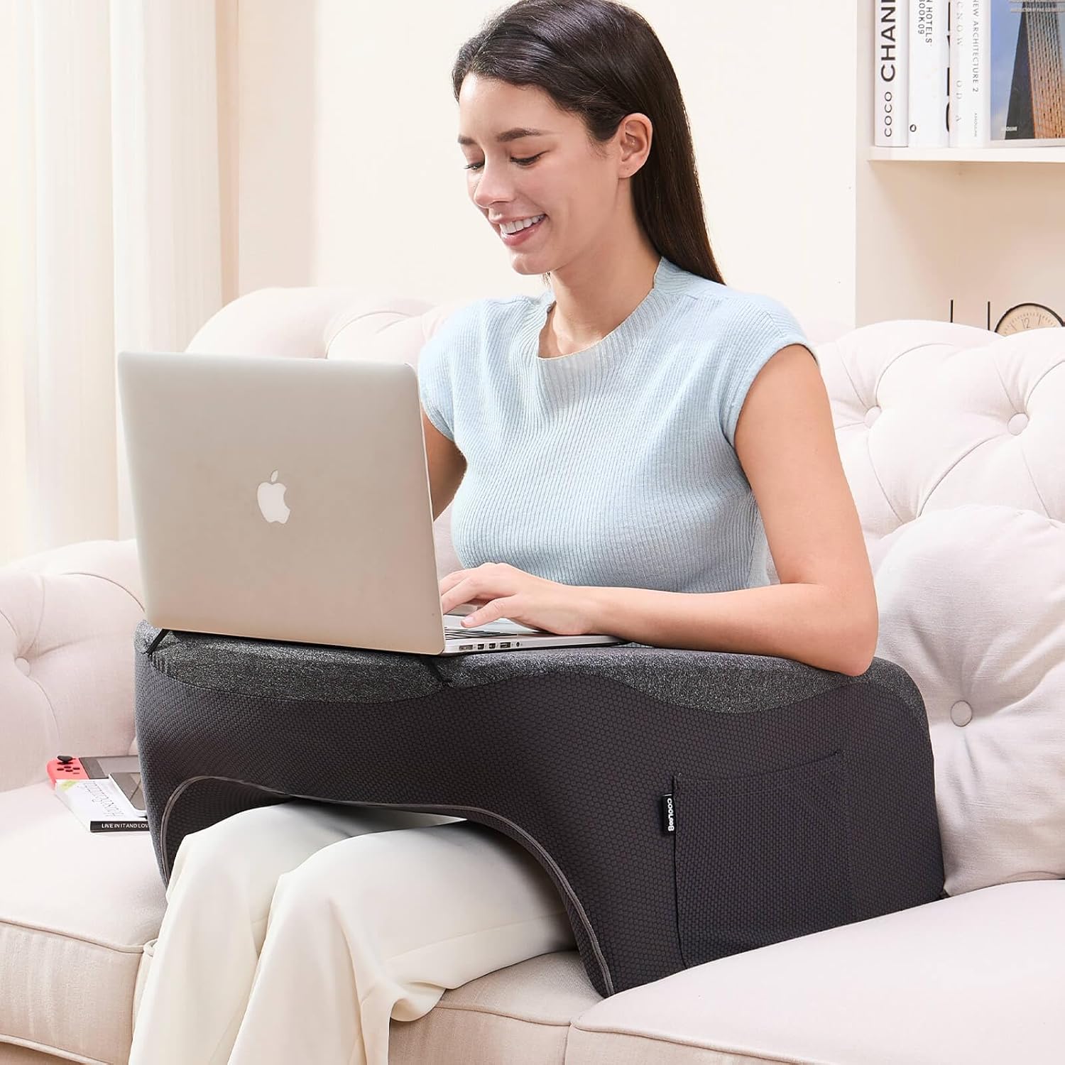 cooloo8 Reading Pillow, Lap Desk, Laptop Pillow for Lap, Large Gaming Pillow for Reading, Working, Gaming or Sitting in Bed Floor…