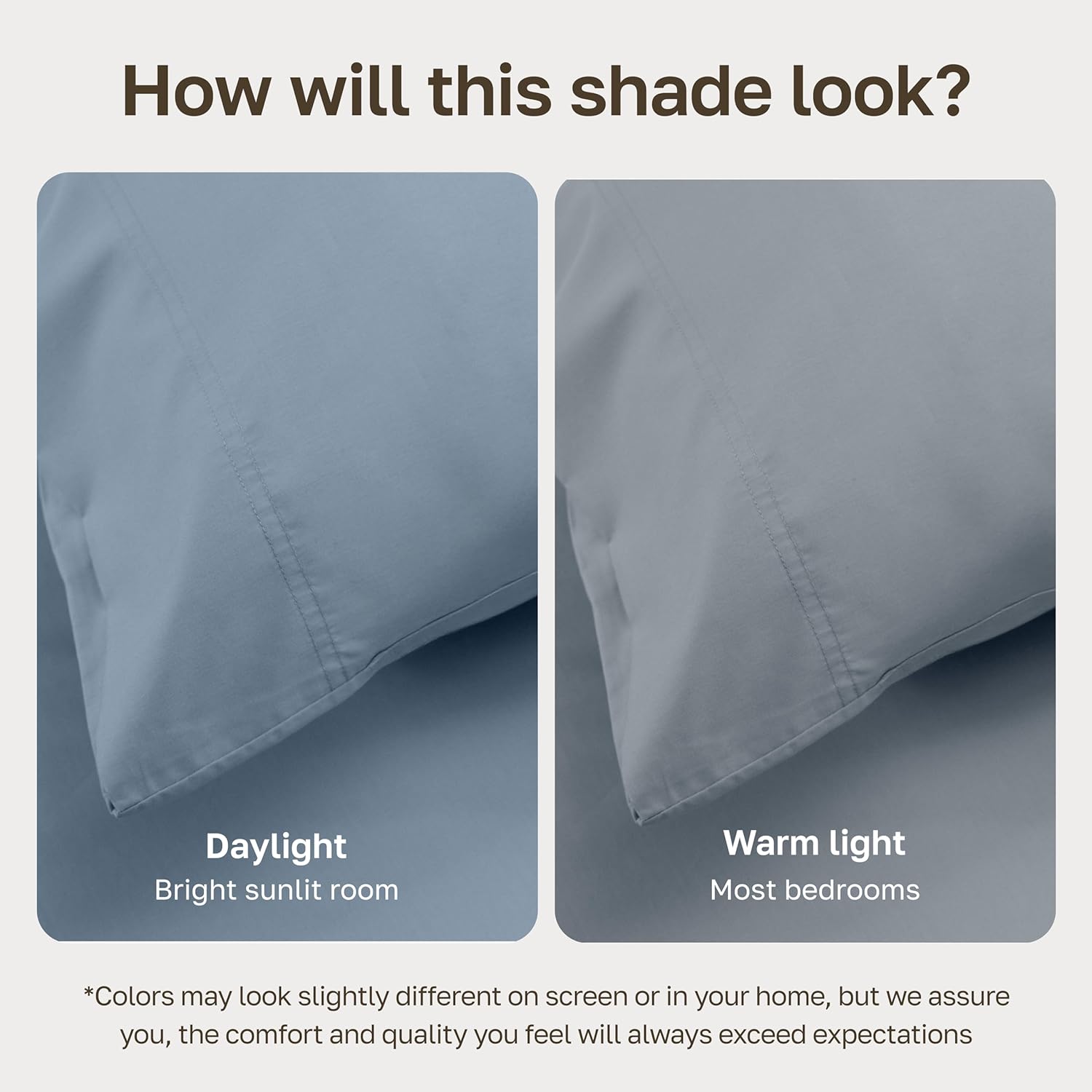 CaliforniaDesignDen California Design Den Bed Sheets Queen Size - Soft 100% Percale Sheets Queen with Deep Pockets, Crisp Percale, Breathab…