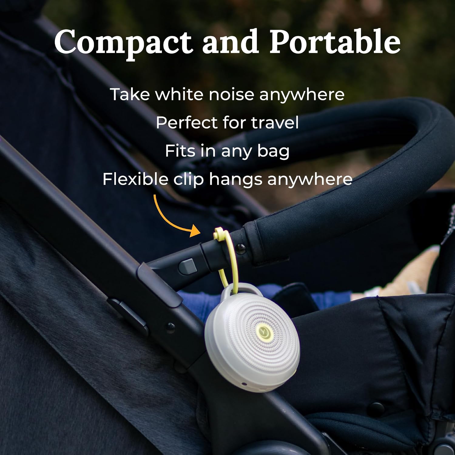 Yogasleep Hushh Portable White Noise Sound Machine for Baby - 2 Pack - 3 Natural Sounds with Volume Control, Compact Size, Noise Canceling…