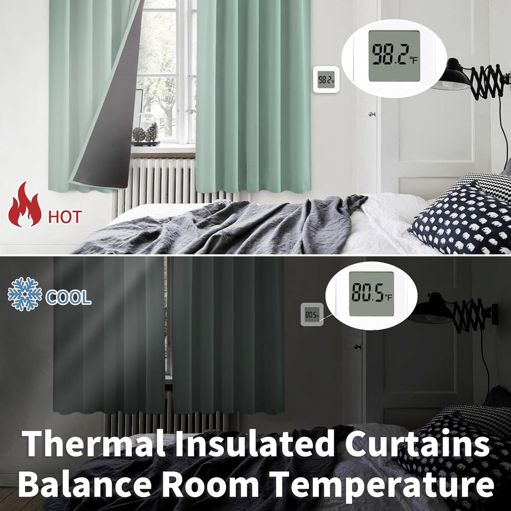 BGment Blackout Curtains with Thermal Insulation Liner Curtains 84 Inches Long, Rod Pocket and Back Tab Double Layer Room Darkening…