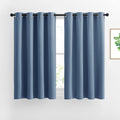 Nicetown Half Window Curtains for Bedroom - Silver Grommet Modern Thermal Insulated Home Decor Window Coverings for Nursery/Flat, Stone Blu…