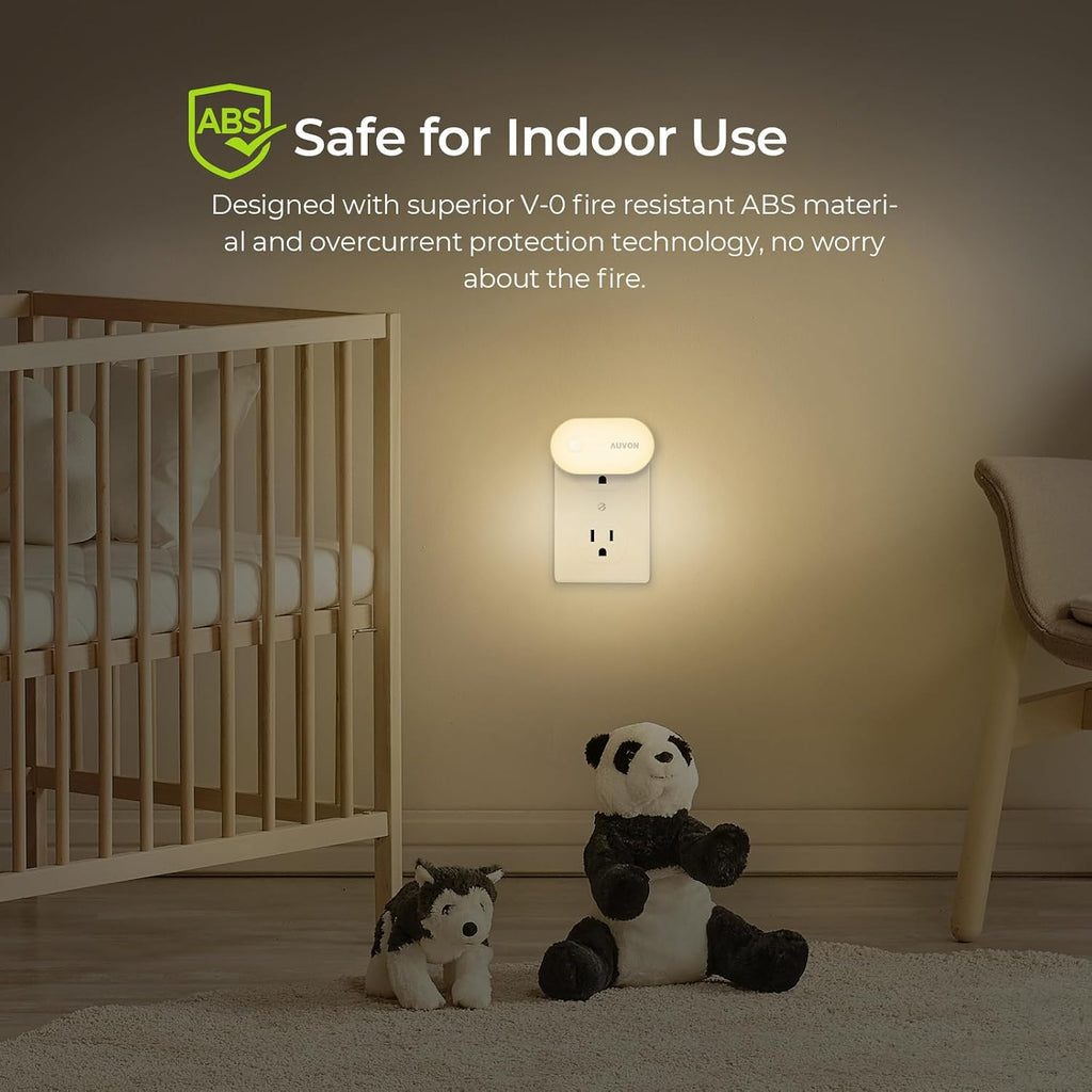 AUVON Night Light Plug in with Motion Sensor (120 Lumens), Dimmable Smart LED Night Lights, 1-120lm Brightness, for Bathroom, Hallway…