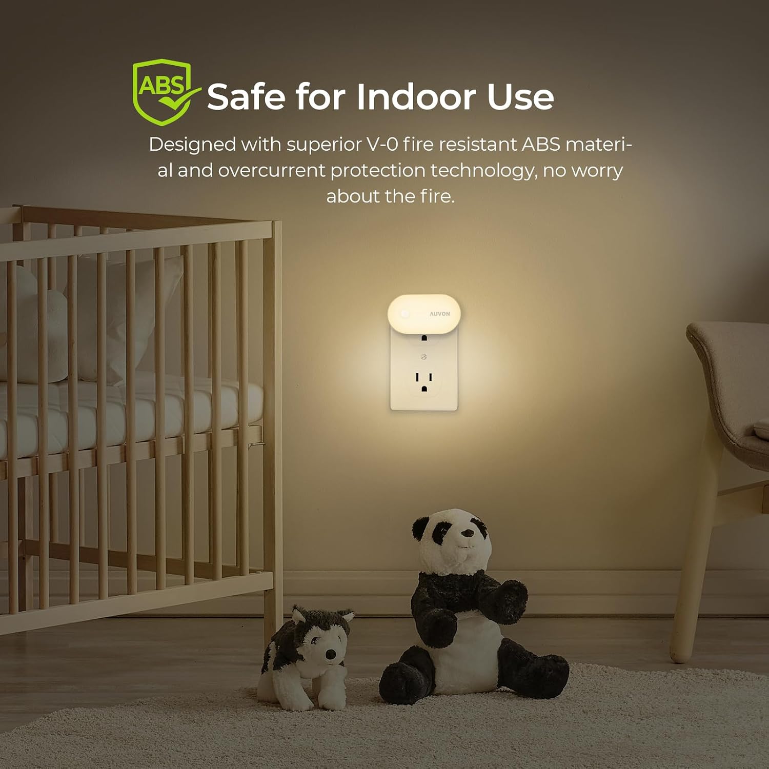 AUVON Night Light Plug in with Motion Sensor (120 Lumens), Dimmable Smart LED Night Lights, 1-120lm Brightness, for Bathroom, Hallway…