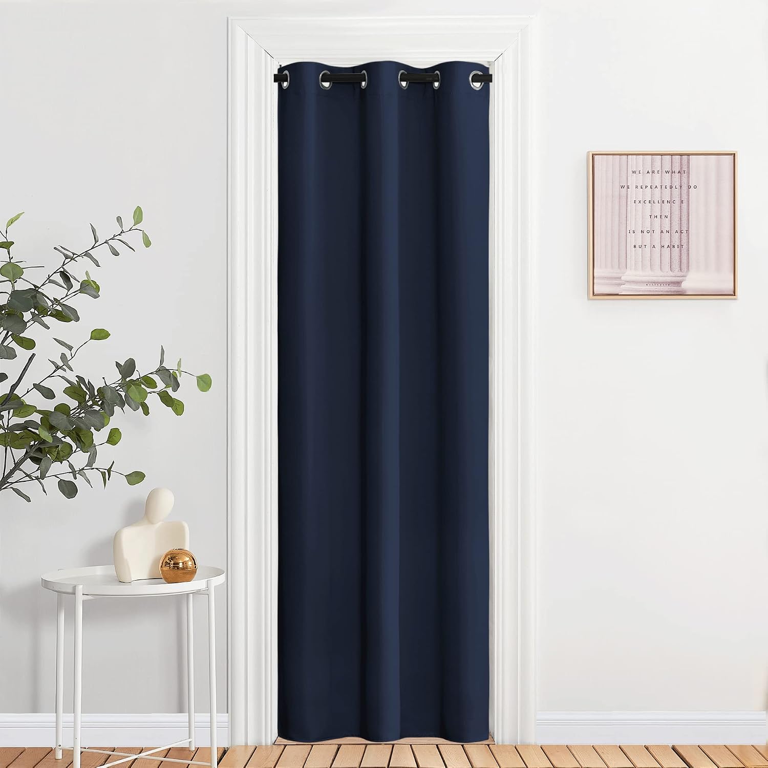 Nicetown Navy Blue Blackout Curtains for Living Room - Window Treatment Energy Saving Thermal Insulated Room Darkening Solid Grommet Panels…