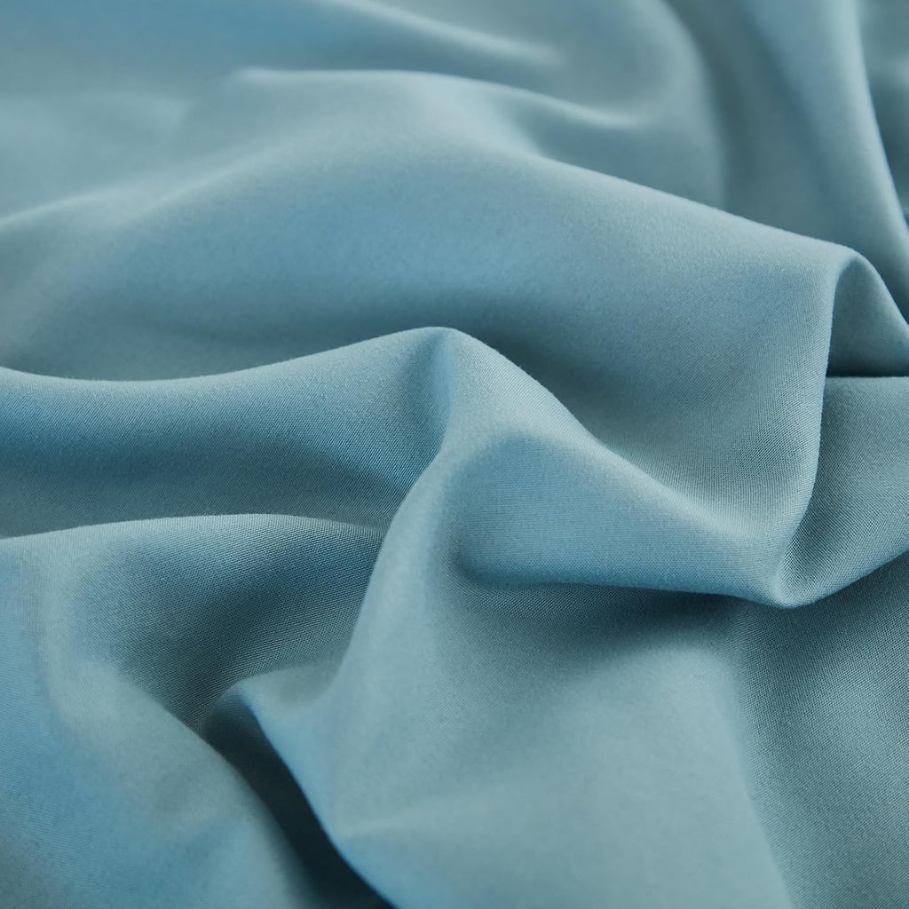 Merryword Dusty Blue Body Pillow Cover 20x54inches Long Pillowcase Ruffled Fringe Decor Sham Cute Pillowcase (1 Body) Blue