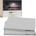 CaliforniaDesignDen 100% Egyptian Cotton Pillowcases Standard Set of 2, Sateen Weave, Soft and Breathable Light Grey Pillow Cases to fit St…