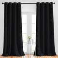 Nicetown Black Out 108 inch Curtains for Bedroom - Thermal Insulated Solid Grommet Blackout Window Treatments Sound Reducing for Living Roo…