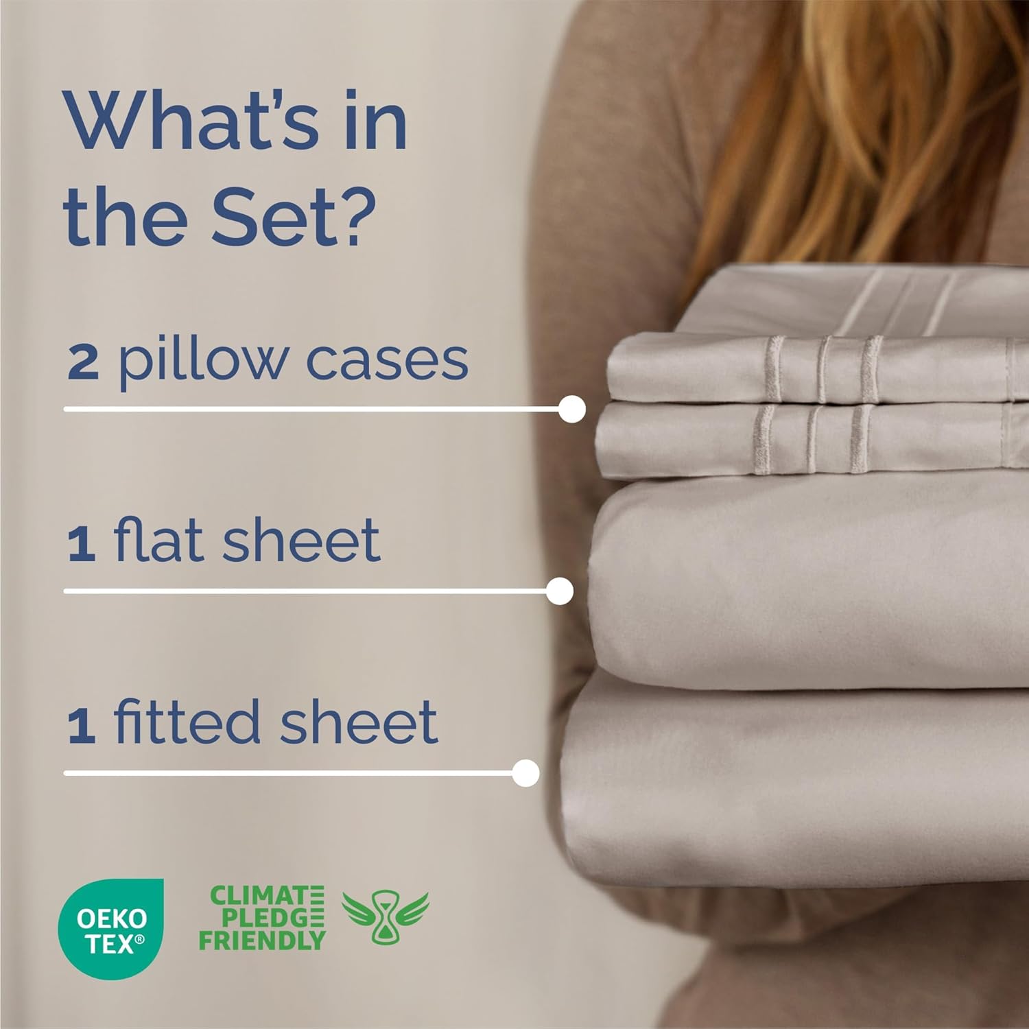 Full Size 4 Piece Sheet Set - Comfy Breathable & Cooling Sheets - Hotel Luxury Bed Sheets for Women and Men - Deep Pockets, Easy-Fit…
