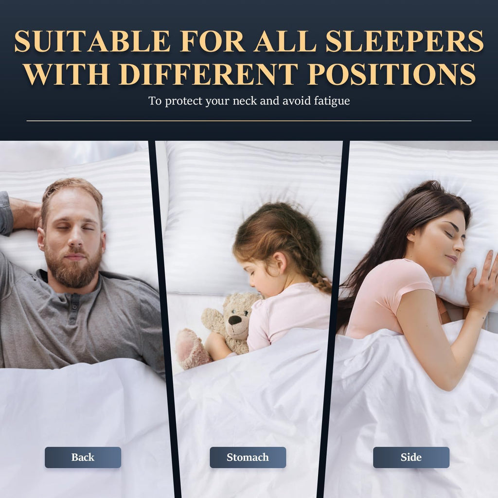 COZSINOOR Bed Pillows for Sleeping Queen Size - Hotel Quality Set of 2 - Breathable Cooling Down Alternative Microfiber Filled for Back…
