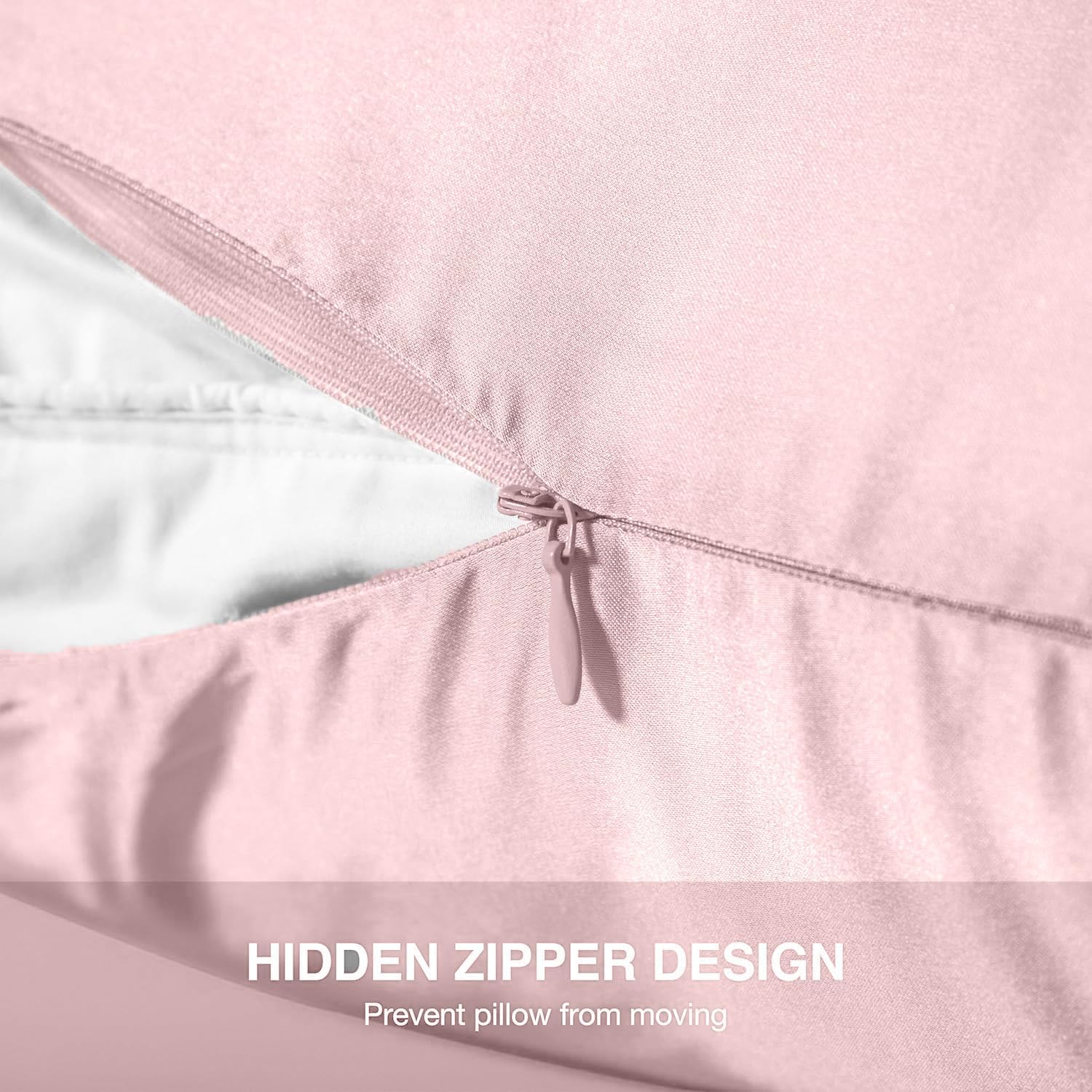 Mulberry Silk Pillowcase for Hair and Skin Standard Size 20"X 26" with Hidden Zipper Soft Breathable Smooth Cooling Pillow Covers for…