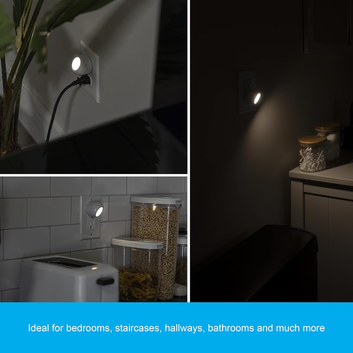 GE Rotating Plug in Night Light, Home Decor, Apartment Essentials, LED Lights for Bedroom, Ambient Lighting, Dusk to Dawn Sensor…