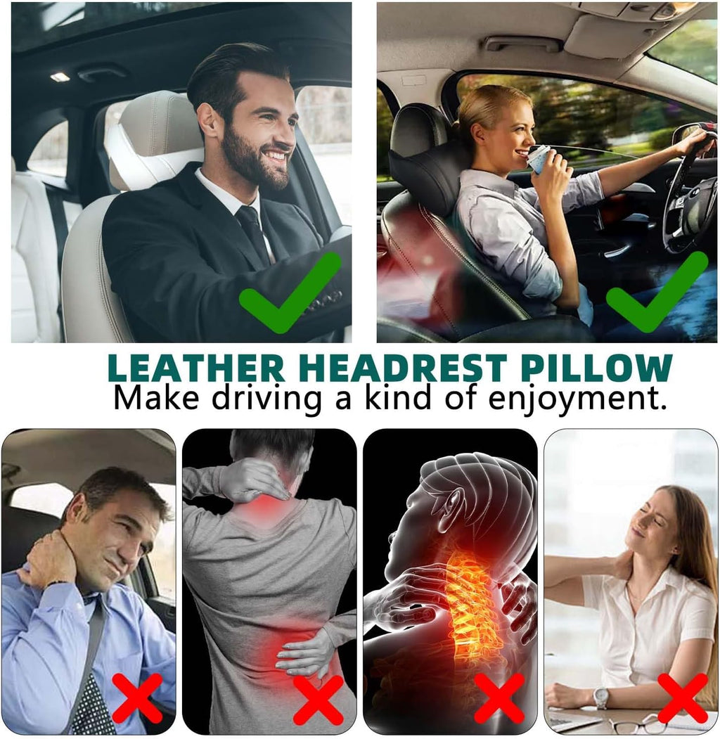 TOPABYTE Car Neck Pillow with Memory Foam Comfortable Ergonomic Design Seat Neck Support Headrest Softness Car Pillow Cushion for…