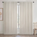 Topfinel Extra Wide 100 Inch Length Blackout Curtains & Drapes 90 Inches Long 2 Panels Set for Sliding Glass Doors Modern Pleated Linen Ble…