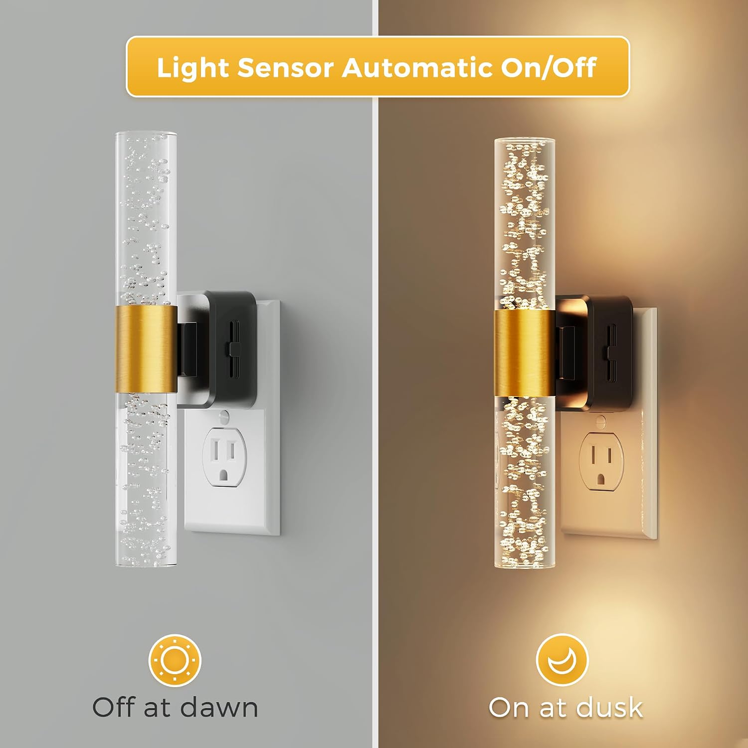 L LOHAS LED Rotating Night Light, Night Lights Plug into Wall, Auto Light Sensor Nightlight Dimmable 100LM, 3000K Soft Light, LED Acrylic…