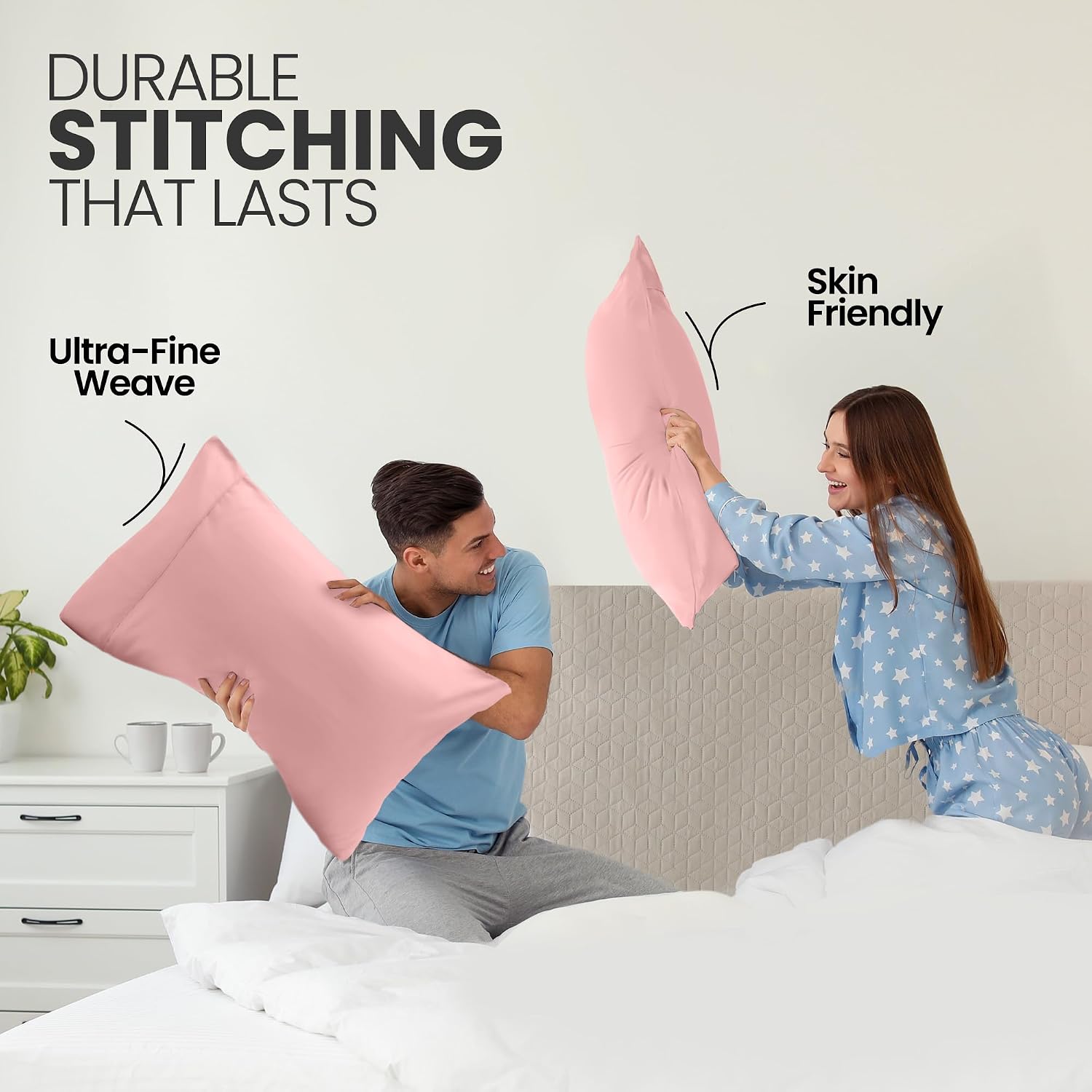 Utopiabedding Utopia Bedding Pillow Cases King Size 2-Pack – Soft Brushed Microfiber – Envelope Closure – Perfect for Hospitals, Hotels, Gu…