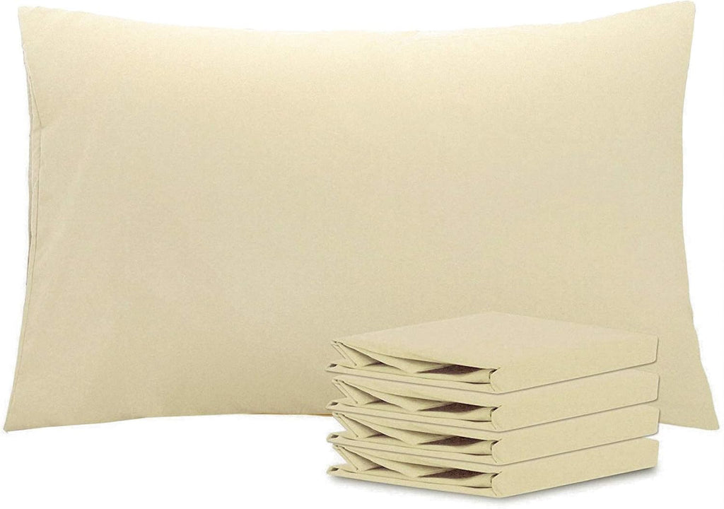 Ntbay Queen Pillowcase Set - 4 Pack Brushed Microfiber 20x30 Pillowcases - Soft, Wrinkle-Free, Fade-Resistant, Stain-Resistant, Light Taupe…