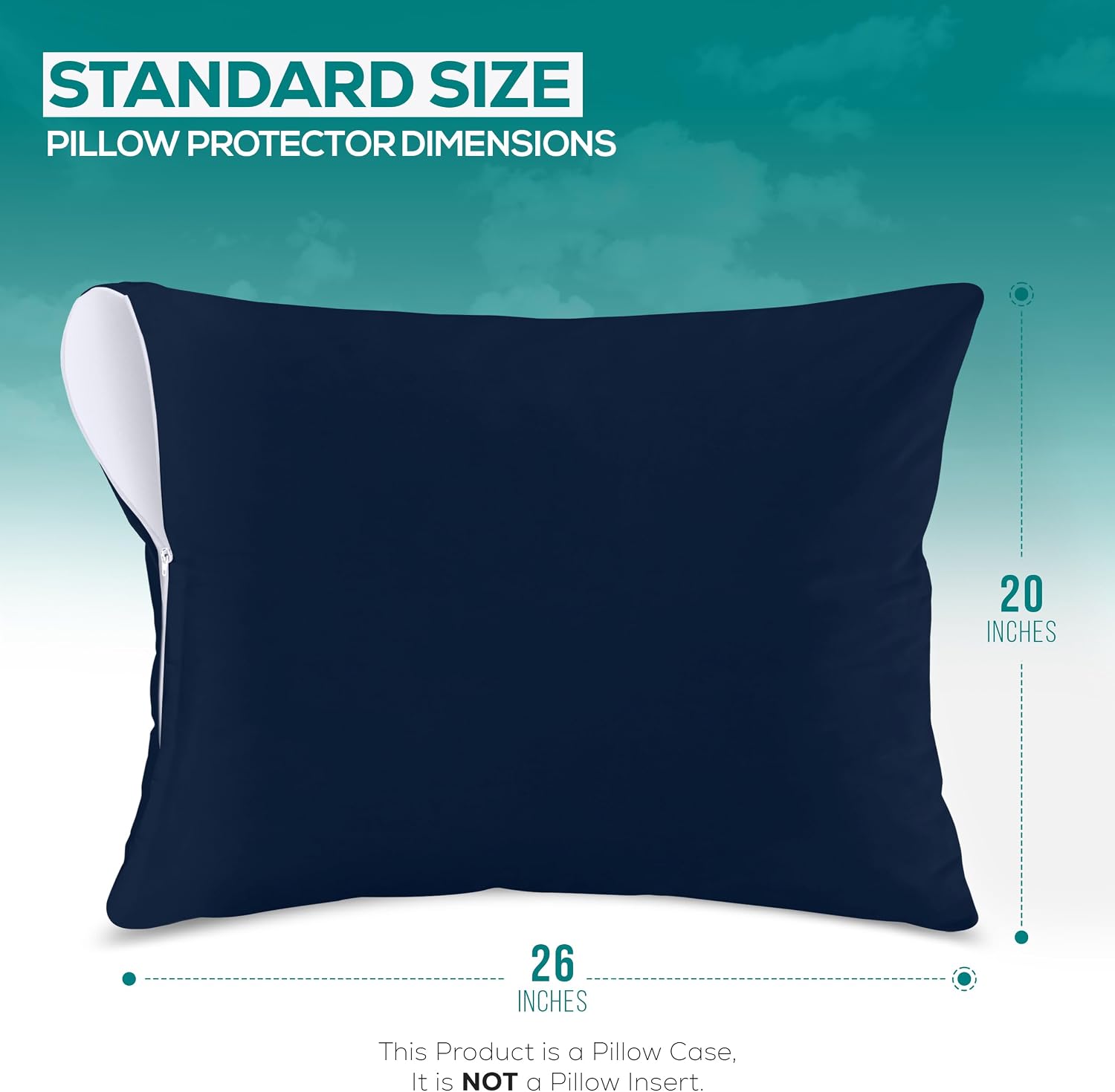 Utopiabedding Utopia Bedding 100% Waterproof Pillow Protectors with Zipper Standard Size (Set of 2), Bed Bug and Dust Mite Proof Zippered P…
