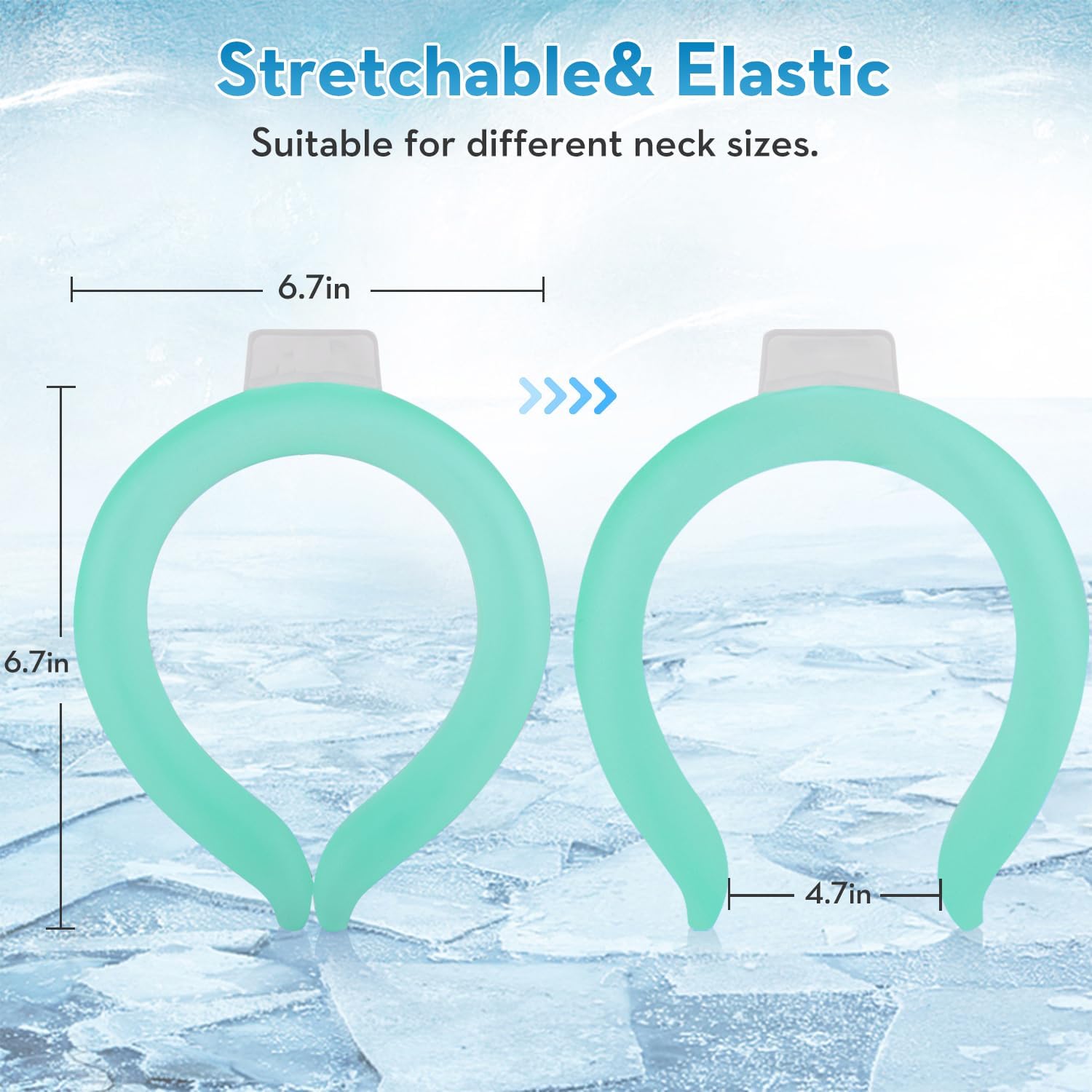 2PCS Neck Cooling Tube with Cold Insulated Bag, Reusable Ice Neck Cool Wearable Body Cooling Products for Summer Heat (Green*2)