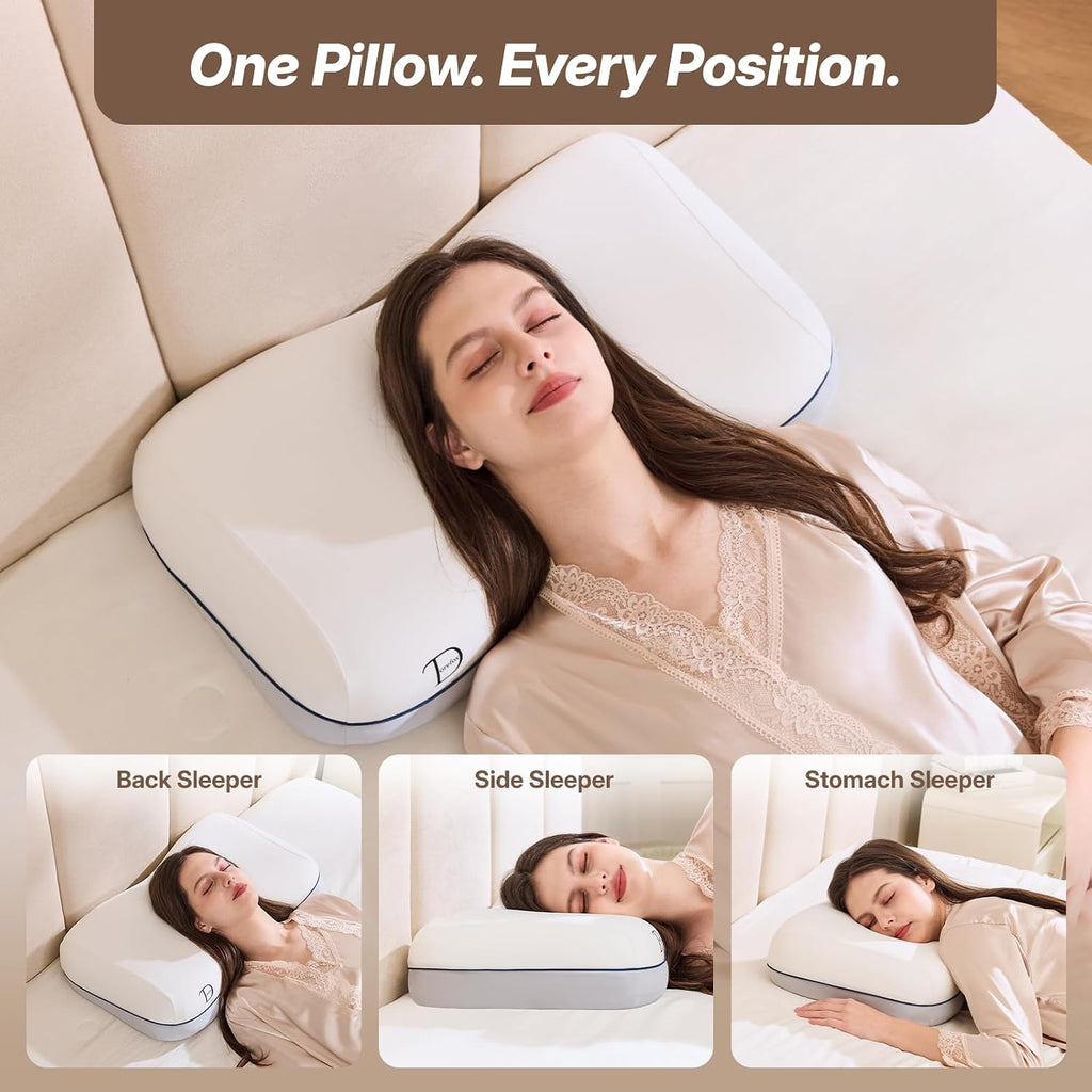 CosBed Cervical Neck Pillow for Neck Support, Adjustable Memory Foam Pillow with Customizable Height and Firmness for Side, Back, Stomach a…