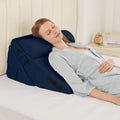 Sasttie Wedge Pillow Set for After Surgery, 2PCS Adjustable Bed Wedge Pillow Headboard with Memory Foam Neck Cushion – for Acid Reflux, Sle…