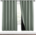 Nicetown 100% Blackout Window Curtain Panels, Full Light Blocking Drapes with Black Liner for Nursery, 72-inch Drop Thermal Insulated Drape…