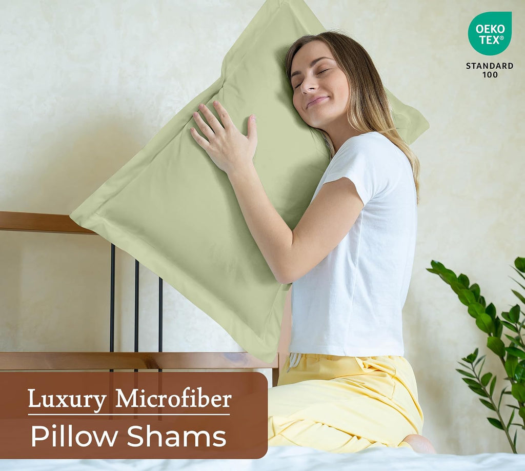 Royalelinens Royale Linens Pillow Shams 2 Pack Queen Size 20x30 Inch- Brushed 1800 Microfiber - Bed Pillow Shams, Wrinkle Resistant Super S…