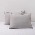 Chuffed Linen Pillowcases 2 Pack 100% Linen Standard Pillow Cases, Breathable and Cooling Washed Pillowshams with Zipper Closure, 20x26 Inc…