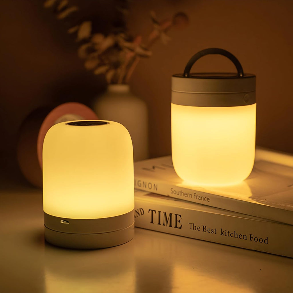Small Nursery Night Light for Kids,13 Colors Dimmable Night Lamp for Bedroom, Portable Stepless Dimming Nursery Lamp, Color Changing LED…