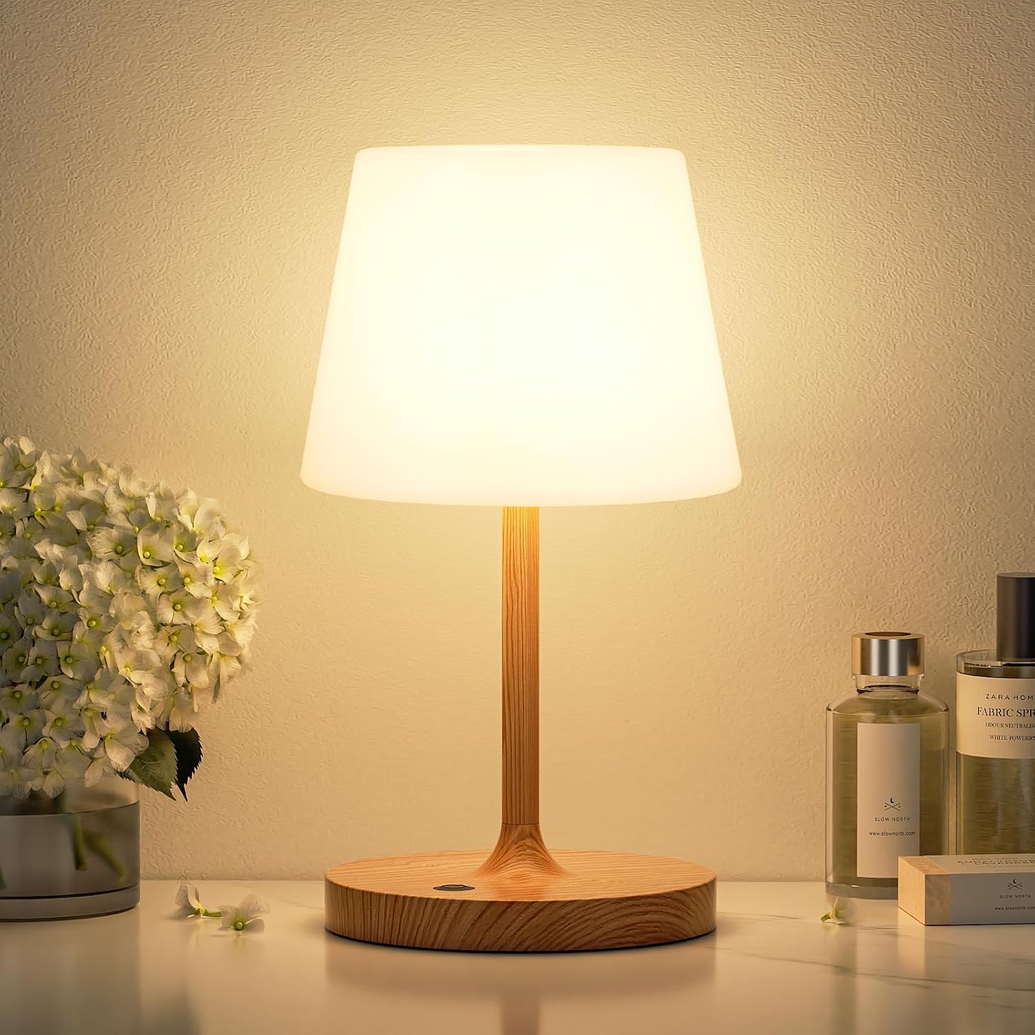 Kakanuo Cordless Shower Lamp Waterproof, Cordless Lamp with 4000mAh Battery, Rechargeable Table Lamp, Touch Dimmable Desk Light for…