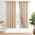 Xwzo Total Blackout Curtains for Bedroom- Thermal Insulated, Noise Reducing and Heat Blocking Drapes for Hall and Studio Windows with Tieba…