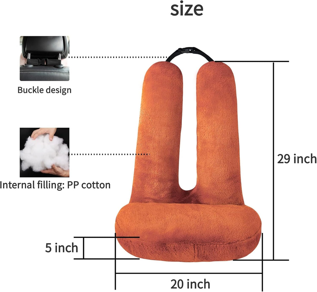 FHSGGP Travel Pillow Car Travel Sleep Support Pillow 2-in-1 Lap Pillow and Car Pillow with Neck and Body Support for Adults and Kids on…