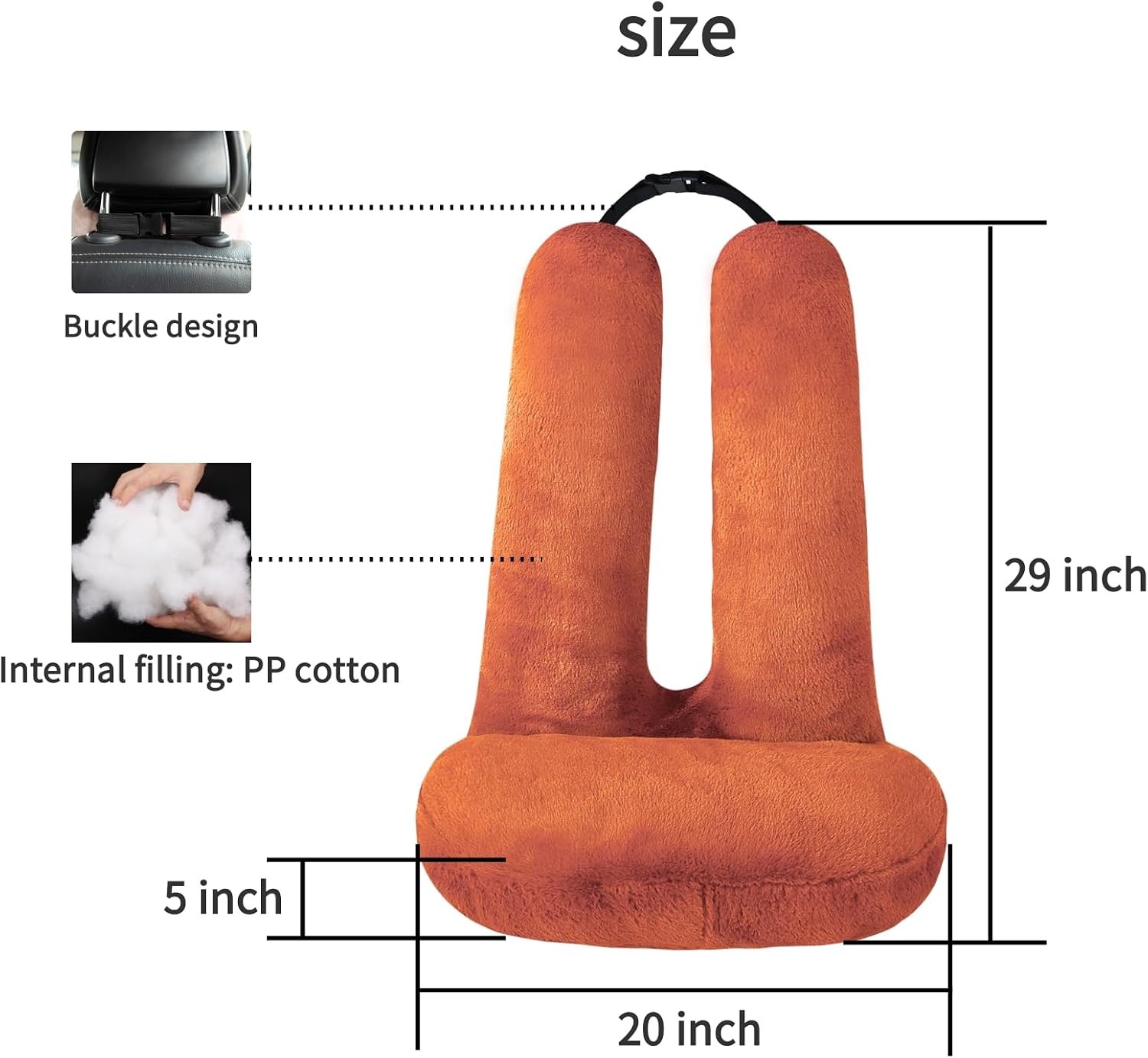 FHSGGP Travel Pillow Car Travel Sleep Support Pillow 2-in-1 Lap Pillow and Car Pillow with Neck and Body Support for Adults and Kids on…