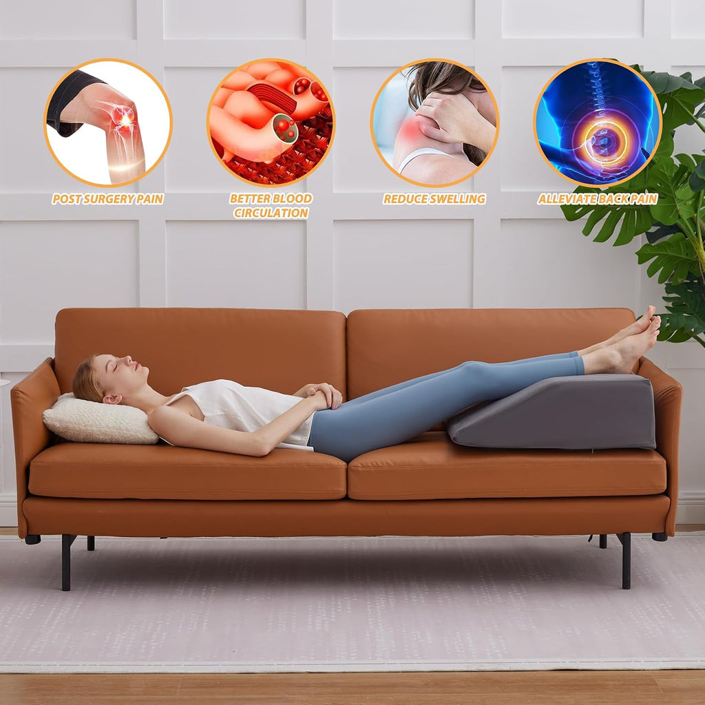 Bedluxe Leg Elevation Pillows, Leg Pillows for Sleeping, Cooling Gel Memory Foam Top, Wedge Pillow for Legs, Leg Wedges for Circulation, Sw…
