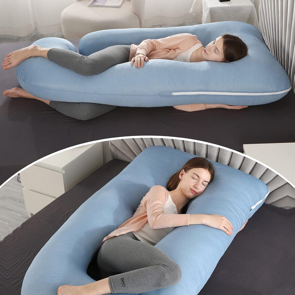 Elover Cooling Pregnancy Pillows for Sleeping, U Shaped Full Body Pillow with Removable Cover, Pregnant Women Must Haves, Maternity…