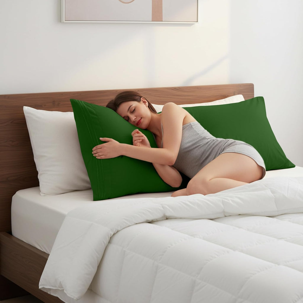 Elegantcomfort Elegant Comfort Luxury Ultra-Soft 1-Piece Pillowcase Set - 1500 Hotel Quality Microfiber Double Brushed - Wrinkle Resistant,…