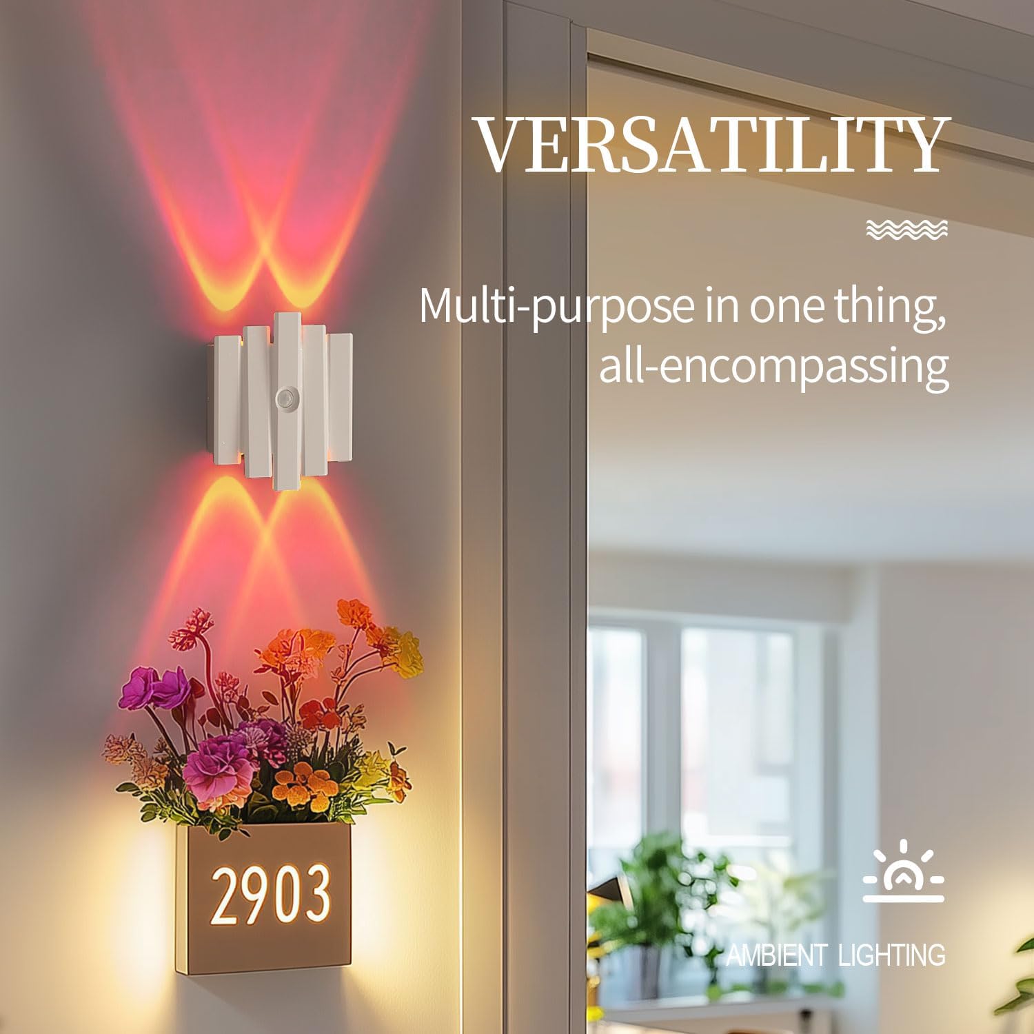 Rechargeable Motion Sensor Night Light, Magnetic RGB Color Changing LED Ambient Lighting, Compact Battery Operated Indoor Wall Light for…