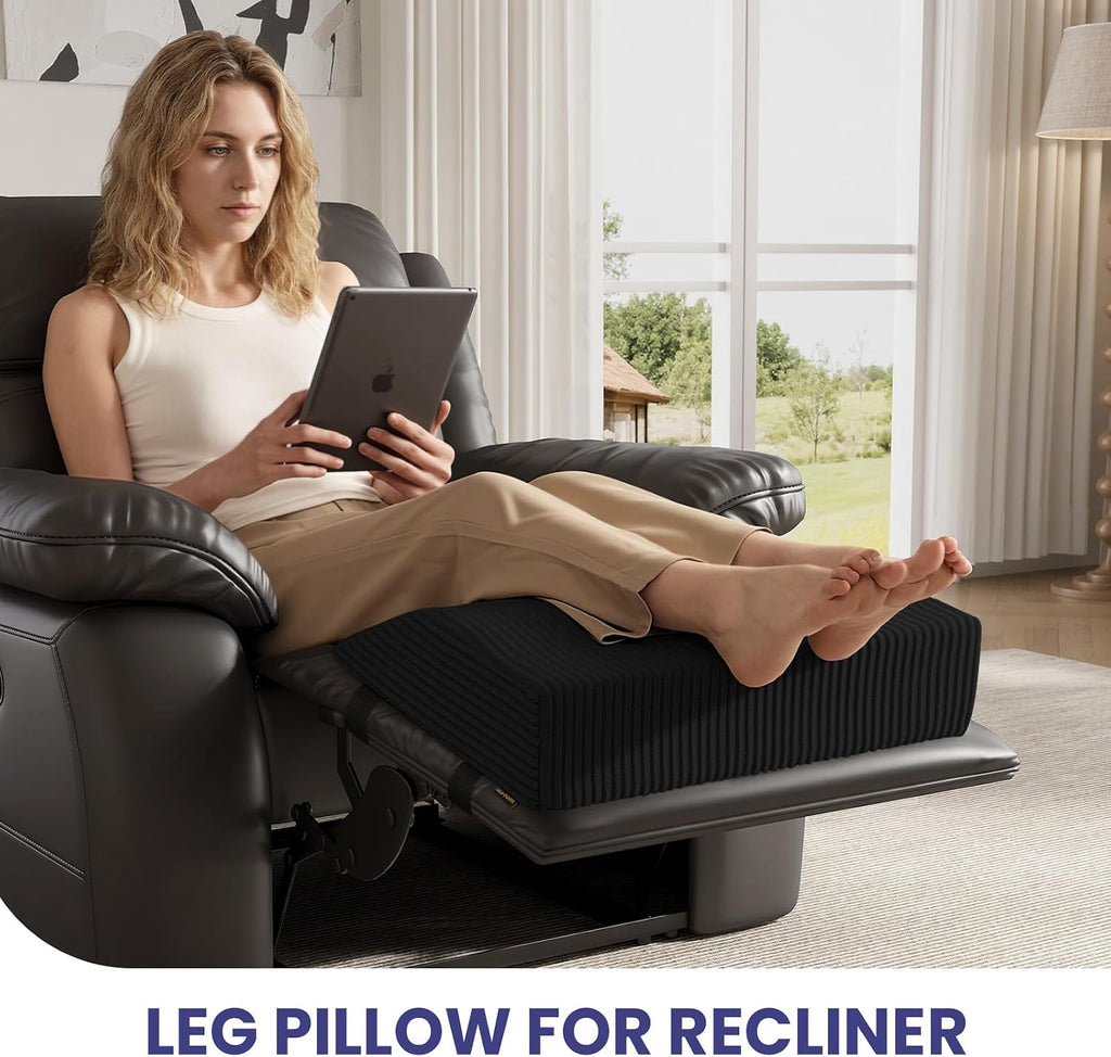 idee-home Recliner Leg Rest Cushion, Recliner Footrest Extender Pillow with Removable Corduroy Cover, Multi Purpose Ergonomic Foot Pillow…