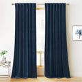 Rybhome RYB HOME Blue Velvet Curtains 84 inches - Blackout Curtains for Living Room, Thermal Insulated Noise Reducing Panels Soft Luxury Wi…