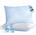 Blue Ridge Home Fashions Cooling Pillows King Size Set of 2, Dual-Sided Cooling & Breathable Cotton Design, Down Alternative Pillows for…