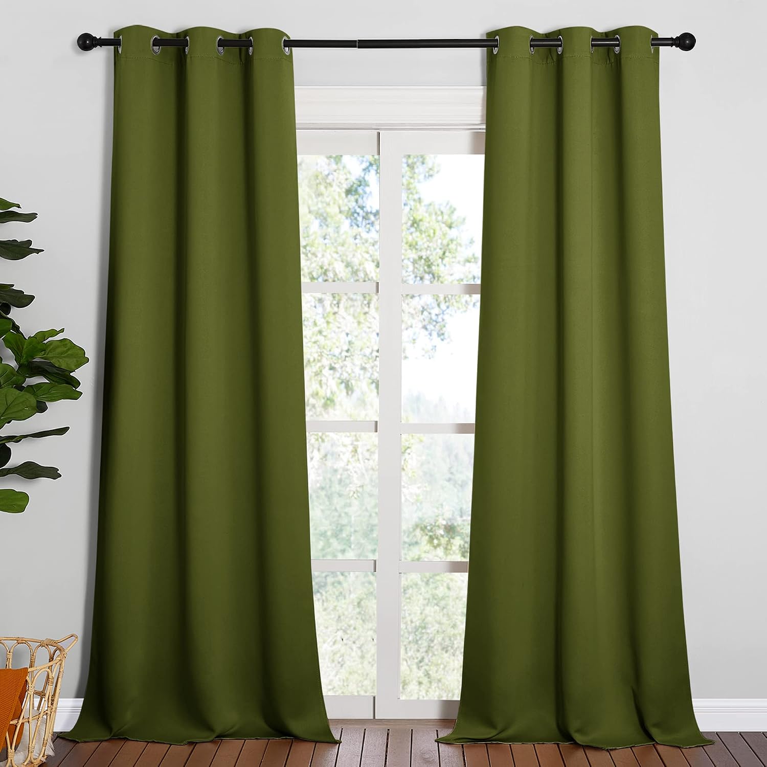 NICETOWN Patio Glass Door Christmas Panels, Blackout Curtains for Bedroom/Living Room, Privacy Panel Drapes for Dining Room and Guest…