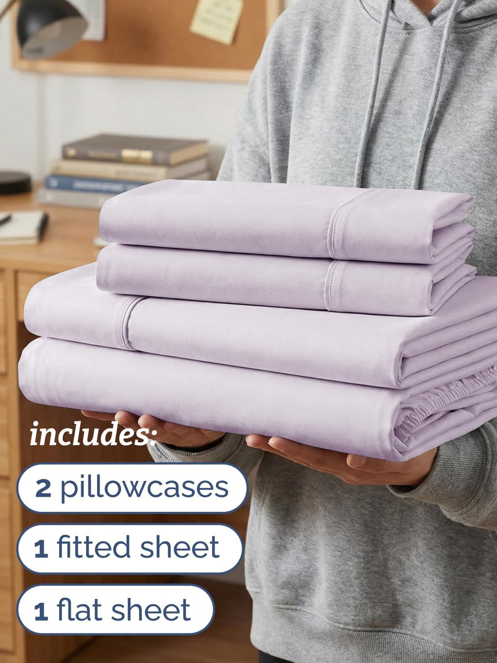 Twin XL 4 Piece Sheet Set - Comfy, Breathable & Cooling - Soft Hotel Luxury Bedding for Women, Men, Kids, Teens & Children - 1 Flat & 1…